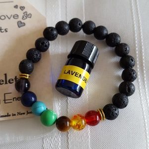 Chakra Aroma Therapy Bracelet  lavender oil